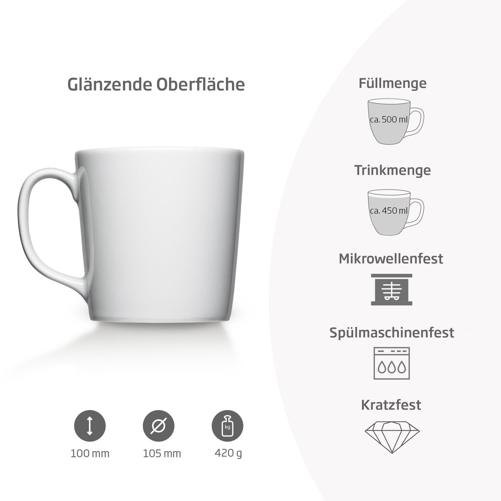 Kaffeepott, glänzend, 500 ml