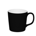 schwarzer Kaffeepott matt aus Porzellan