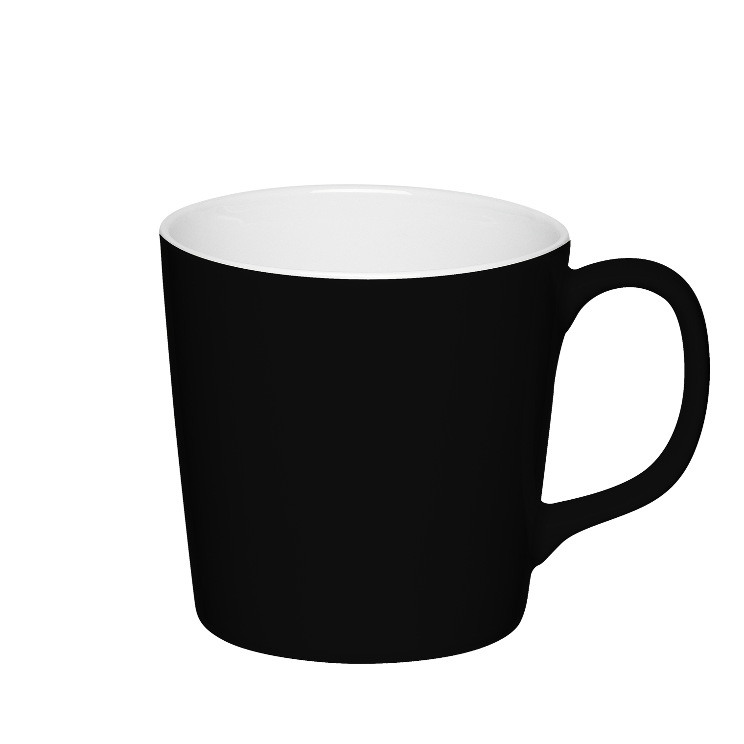 schwarzer Kaffeepott matt aus Porzellan