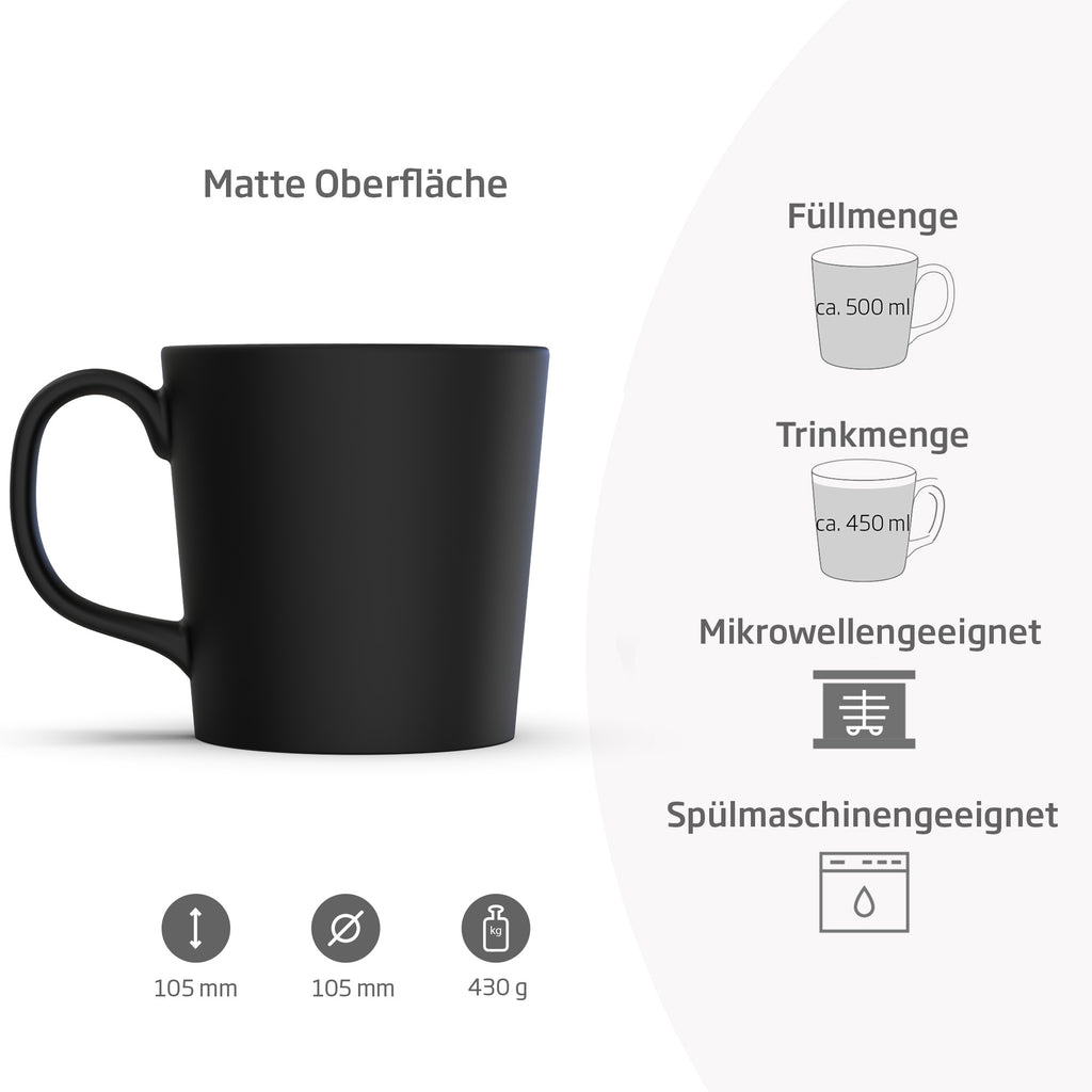Kaffeepott, matt, 500 ml
