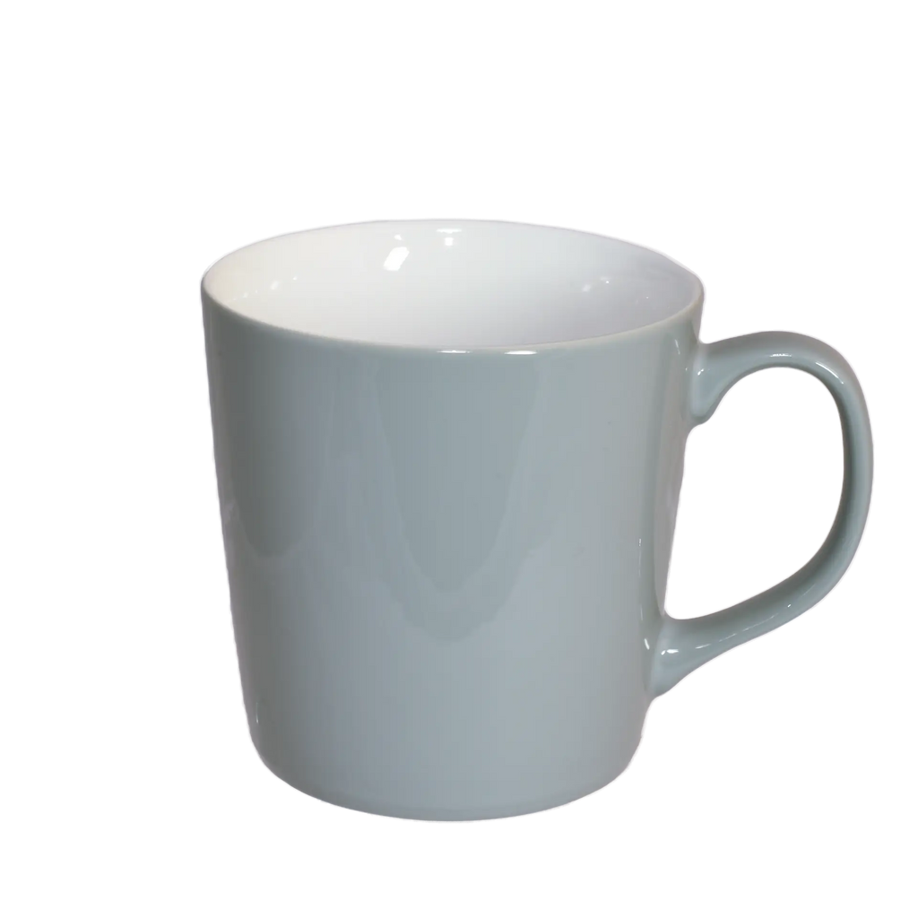 Kaffeepott mit Henkel aus Porzellan in Grau | Mahlwerck