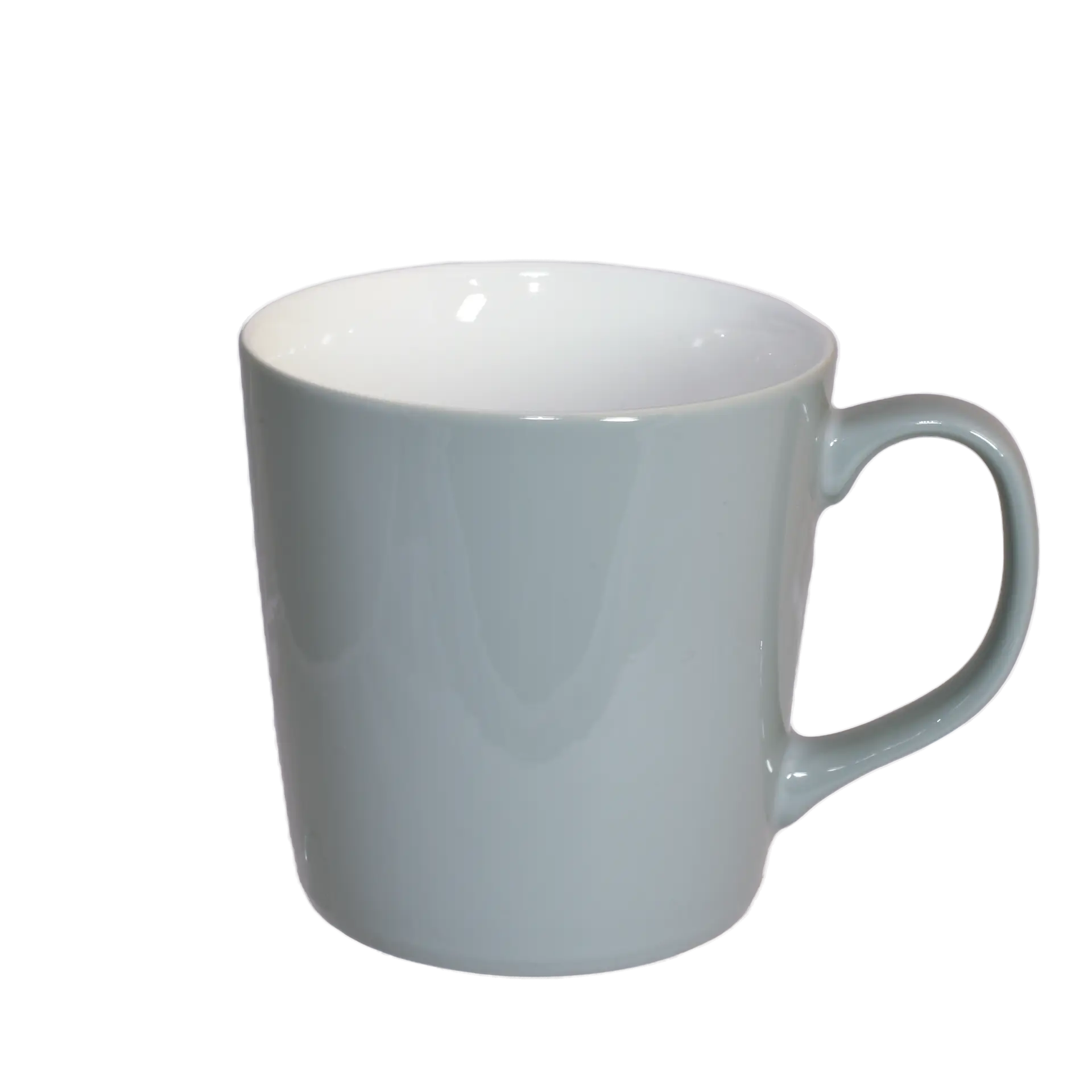 Kaffeepott mit Henkel aus Porzellan in Grau | Mahlwerck