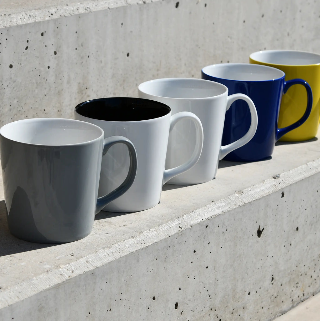 Große Kaffeepotts in weiß, grau, blau und gelb 500 ml - Mahlwerck