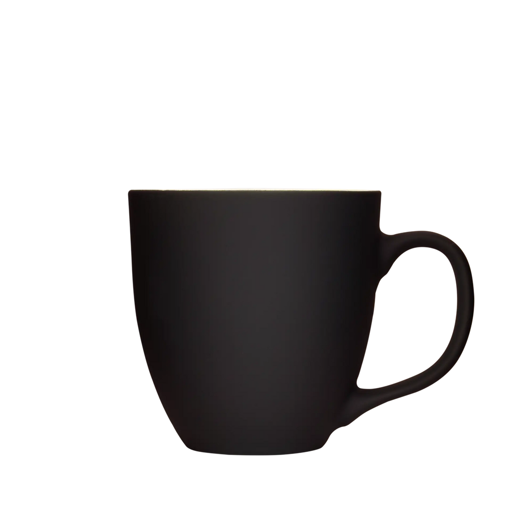 grosse milchkaffee-tasse matt-schwarz 450ml 