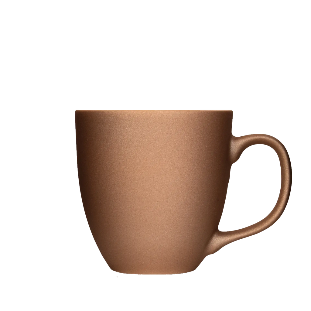 grosse porzellan-tasse in kupferfarben 450ml