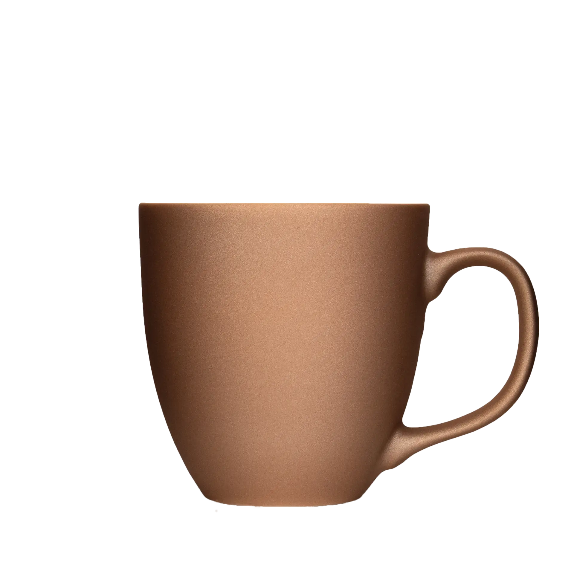 grosse porzellan-tasse in kupferfarben 450ml