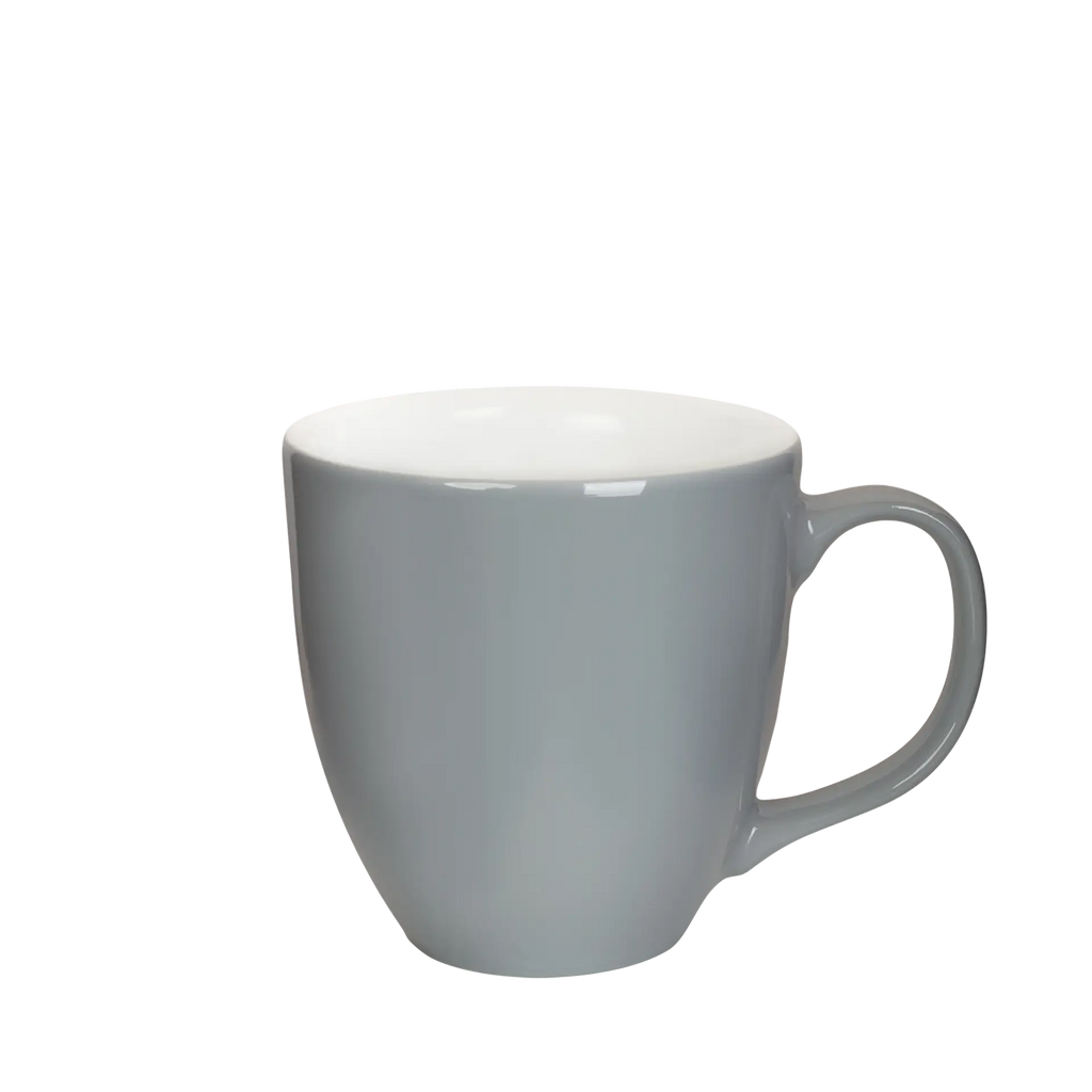 graue jumbo-kaffeetassen in glanz-optik 450ml