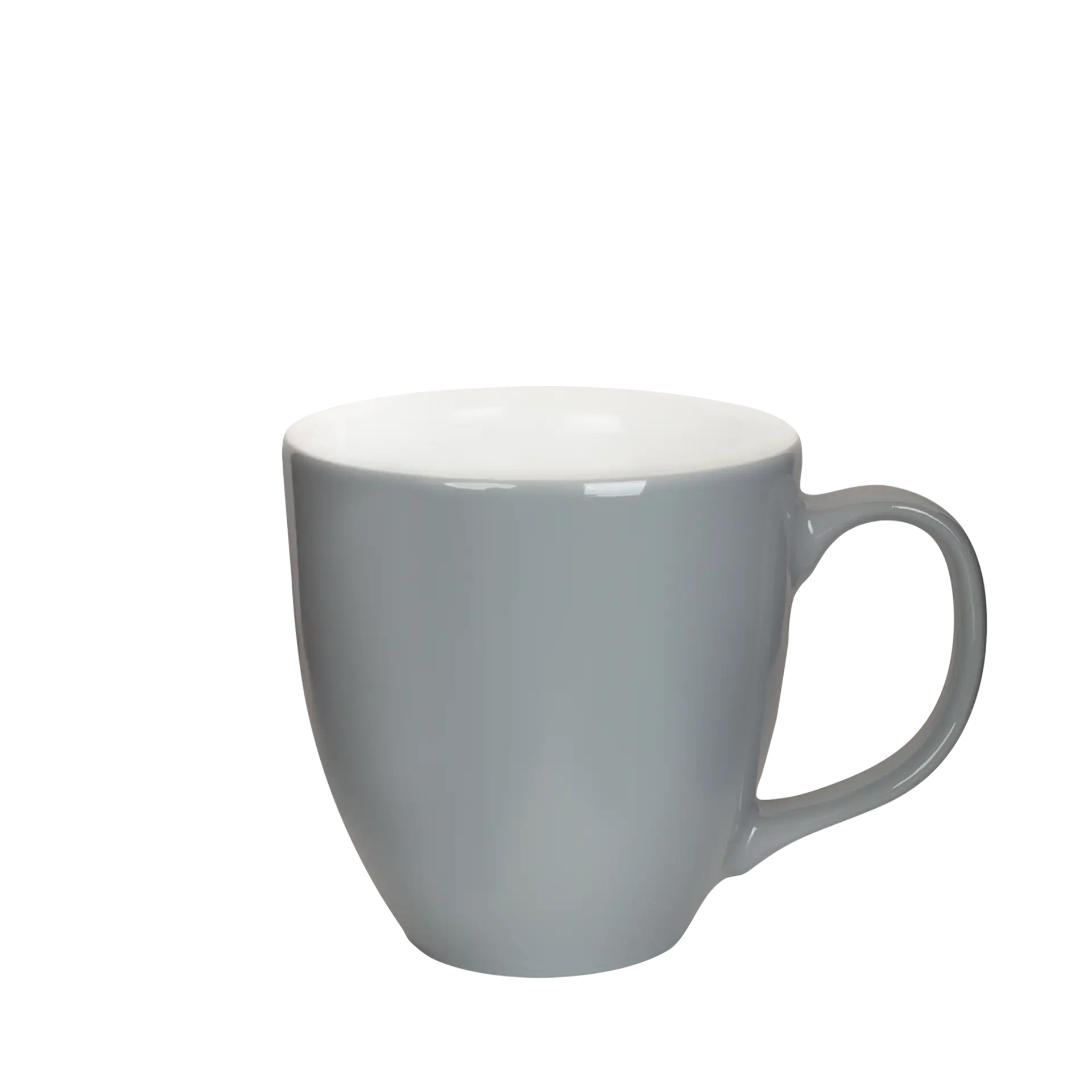 graue jumbo-kaffeetassen in glanz-optik 450ml