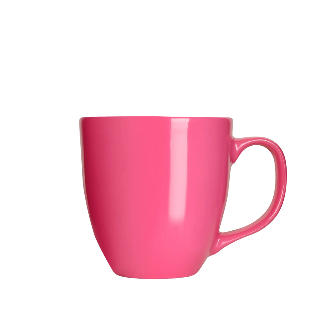 keramik-tasse in knalligem pink 450ml