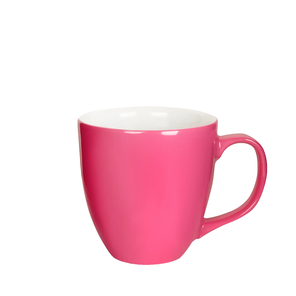 pinker xxl kaffee-becher in glaenzend 450ml