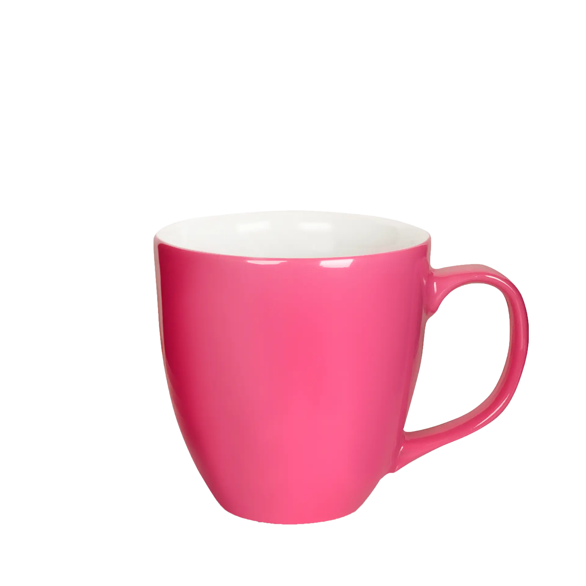 pinker xxl kaffee-becher in glaenzend 450ml