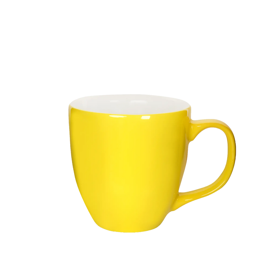 gelbe jumbo-tasse in glanz-optik 450ml