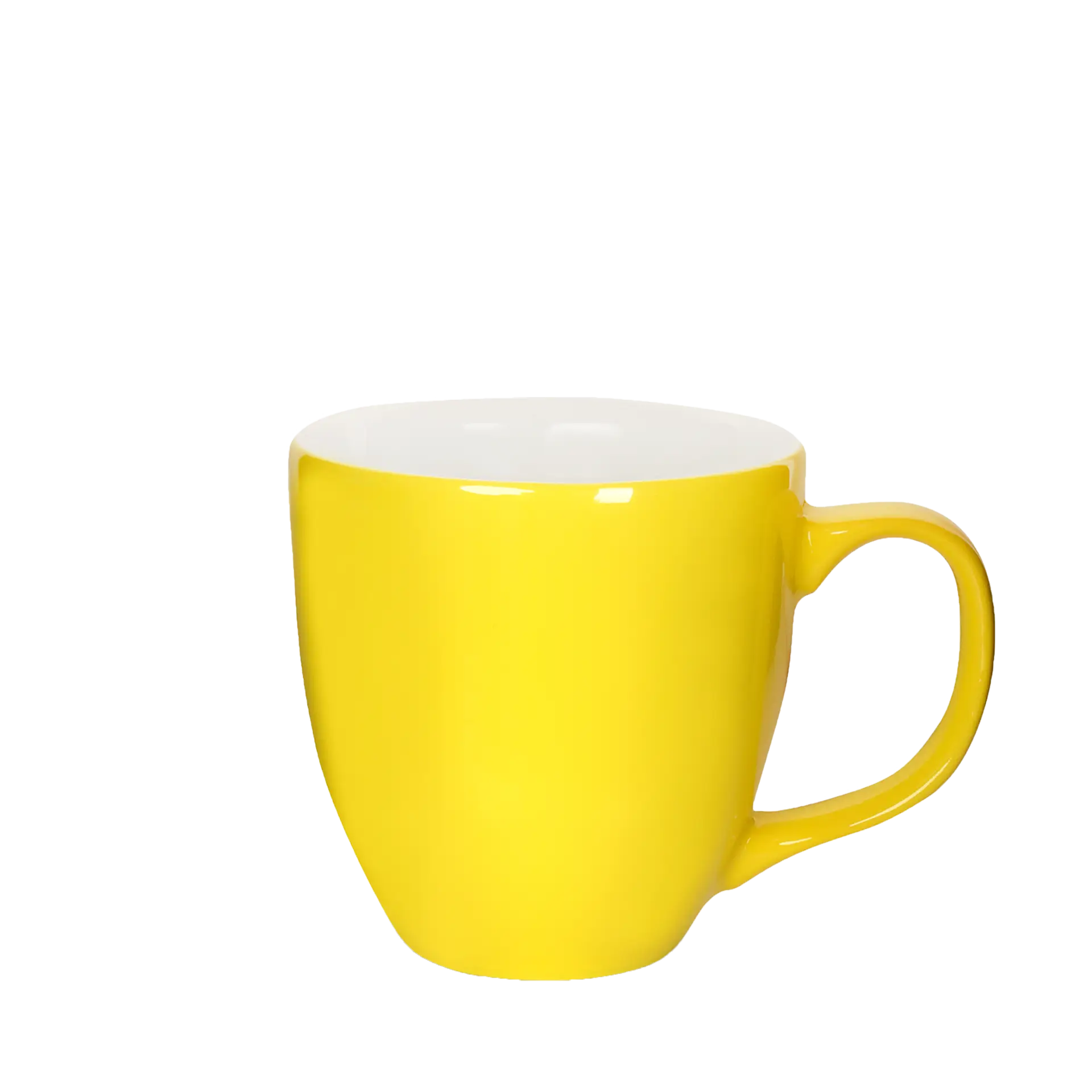 gelbe jumbo-tasse in glanz-optik 450ml
