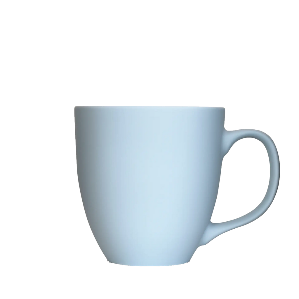 hell-blaue geschirr-tasse in matt 450ml