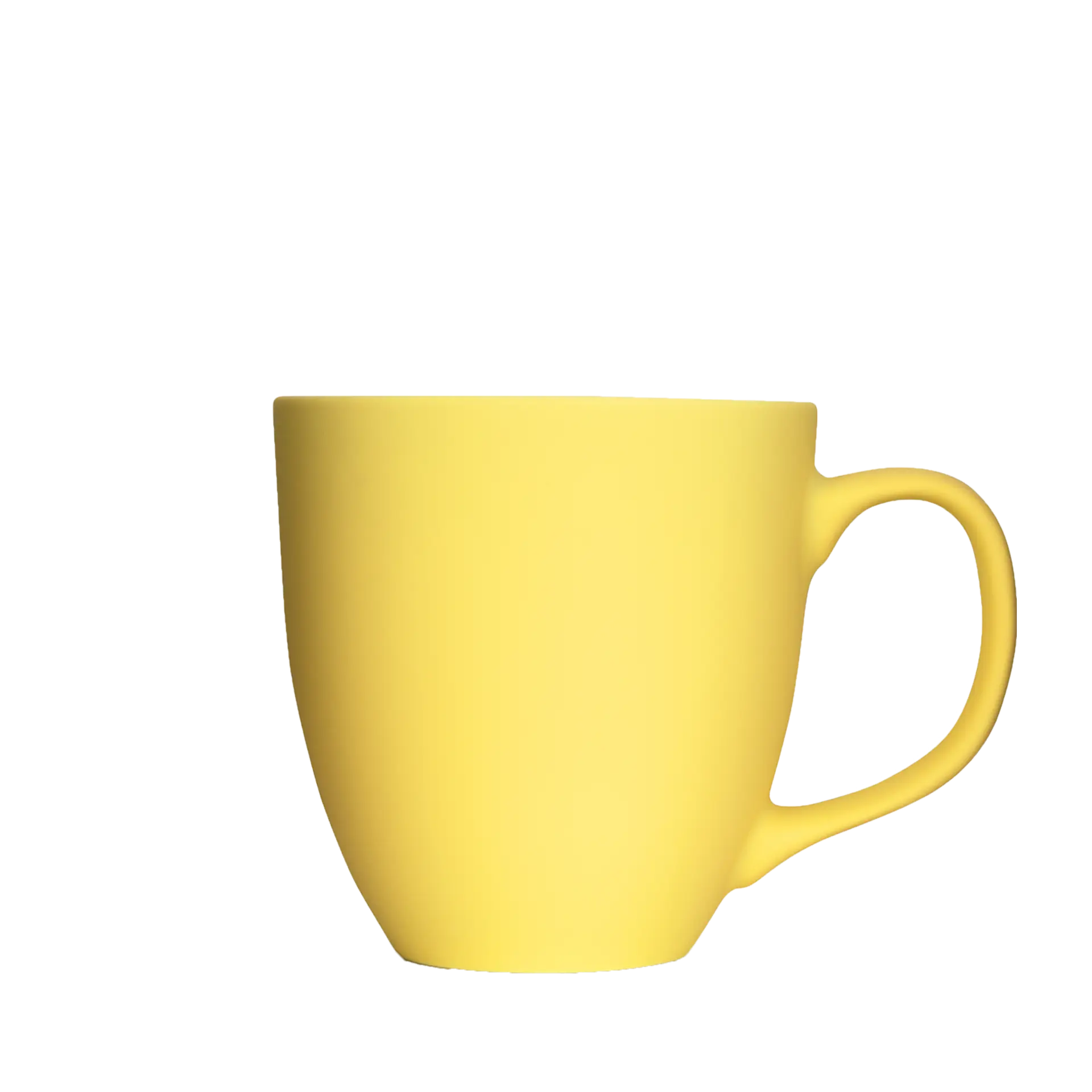 grosse latte-macchiato-tasse in zitronen-gelb 450ml