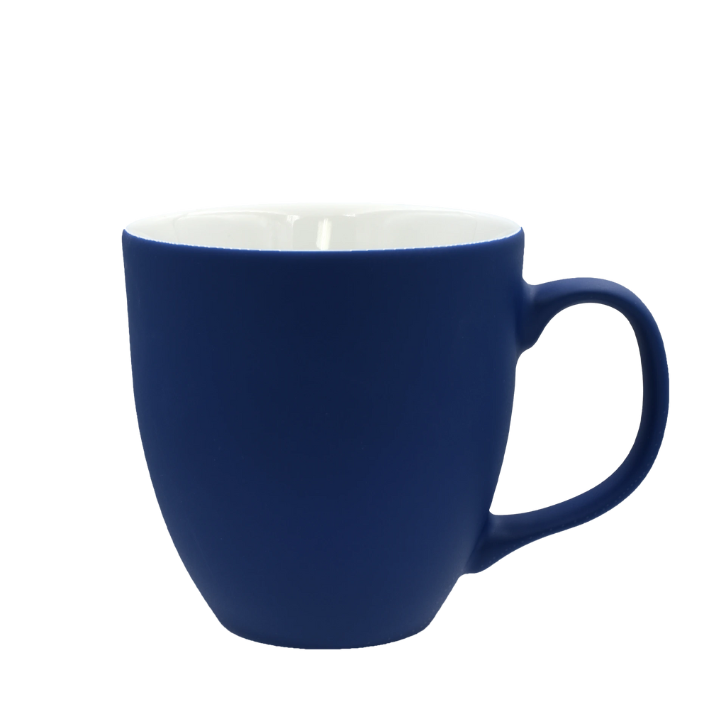 Kaffeebecher matt blau Porzellan 400 ml