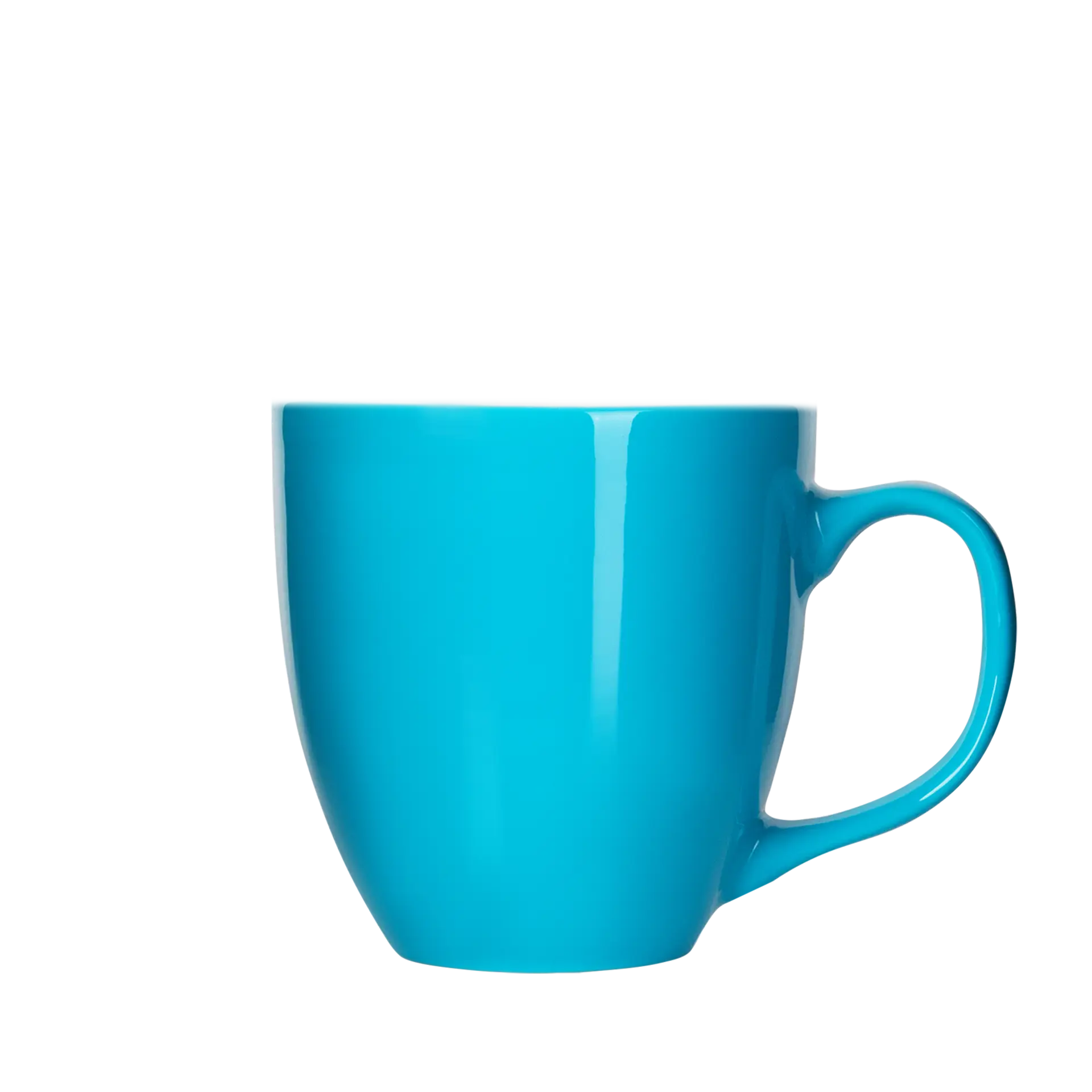 nachhaltige keramik-tasse in knalligem blau 450ml