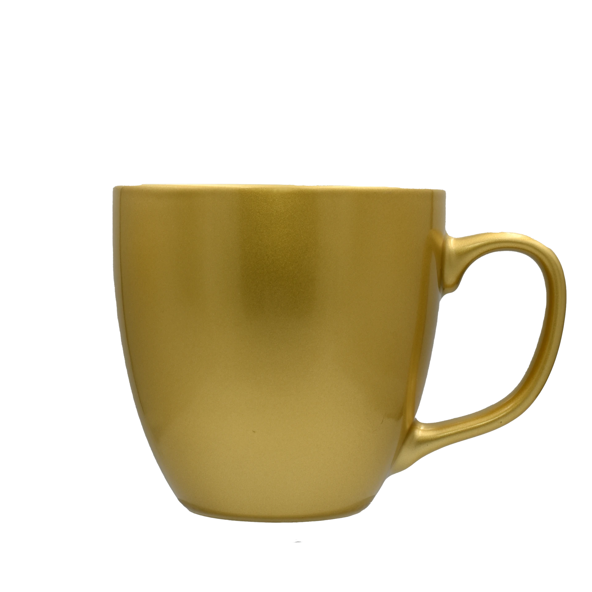 große Tasse aus Porzellan gold glänzend