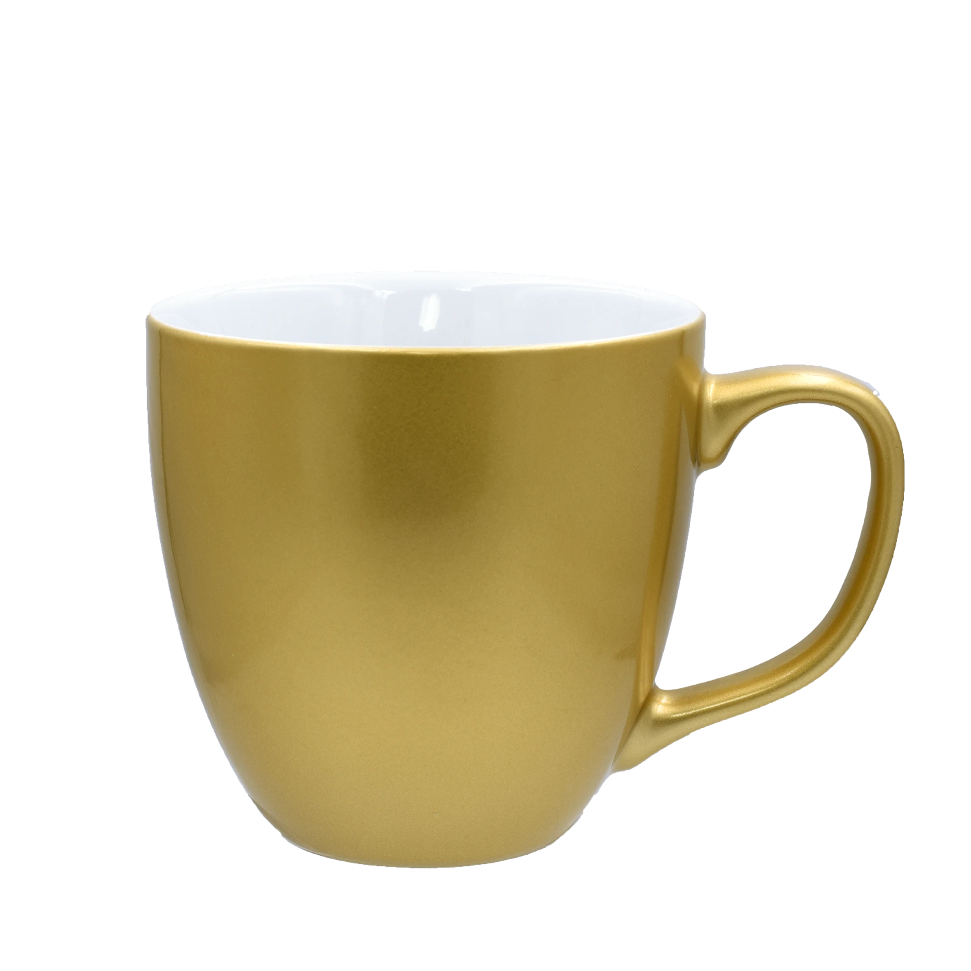 Jumbotasse aus Porzellan Gold glänzend