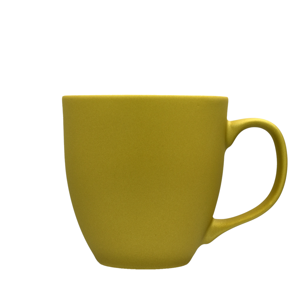 Große Tasse aus Porzellan im matten Gold 400 ml