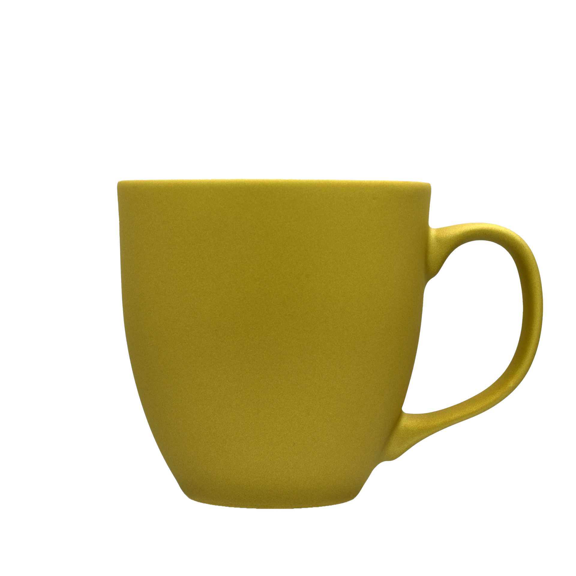 Große Tasse aus Porzellan im matten Gold 400 ml
