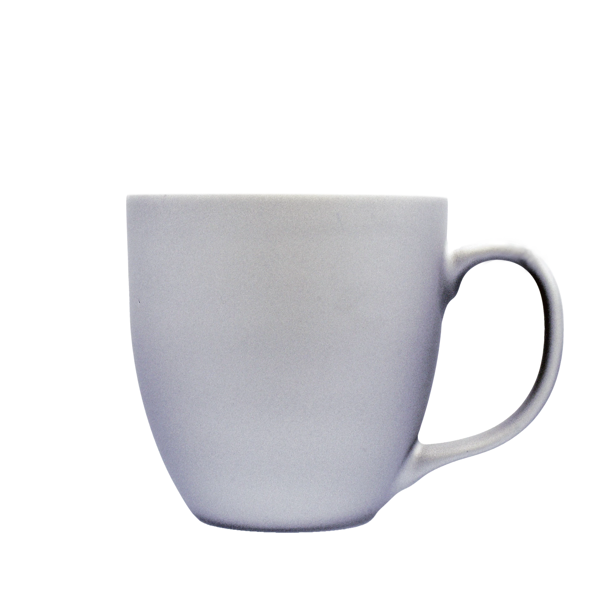 Jumbo Tasse aus Porzellan im matten Silber