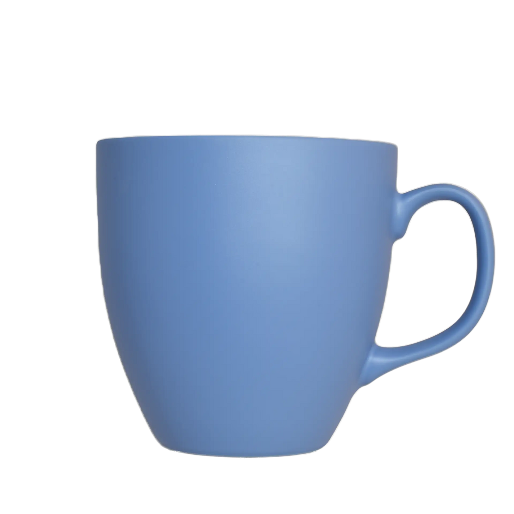 Matte Riesen Kaffeetasse in Blau aus Porzellan | Mahlwerck