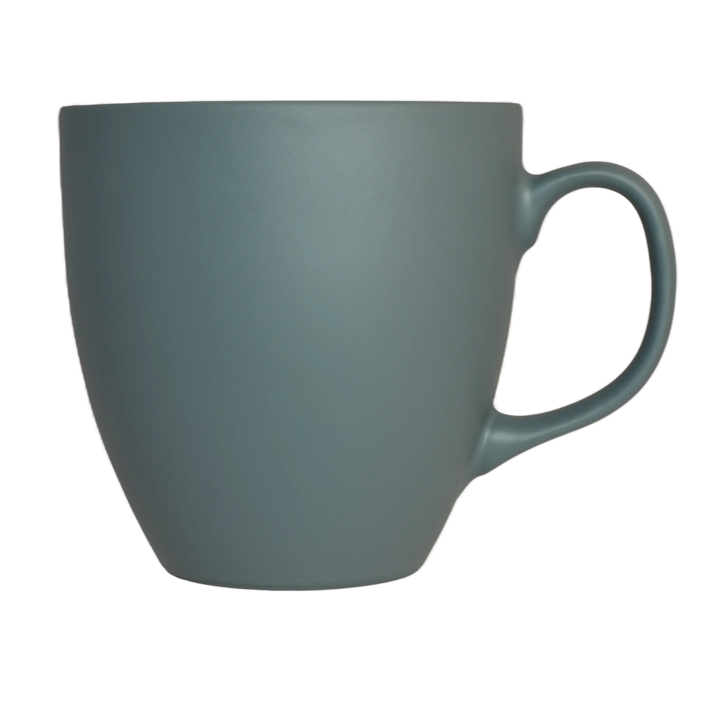 Matte Riesen Tasse in Grau aus Porzellan | Mahlwerck