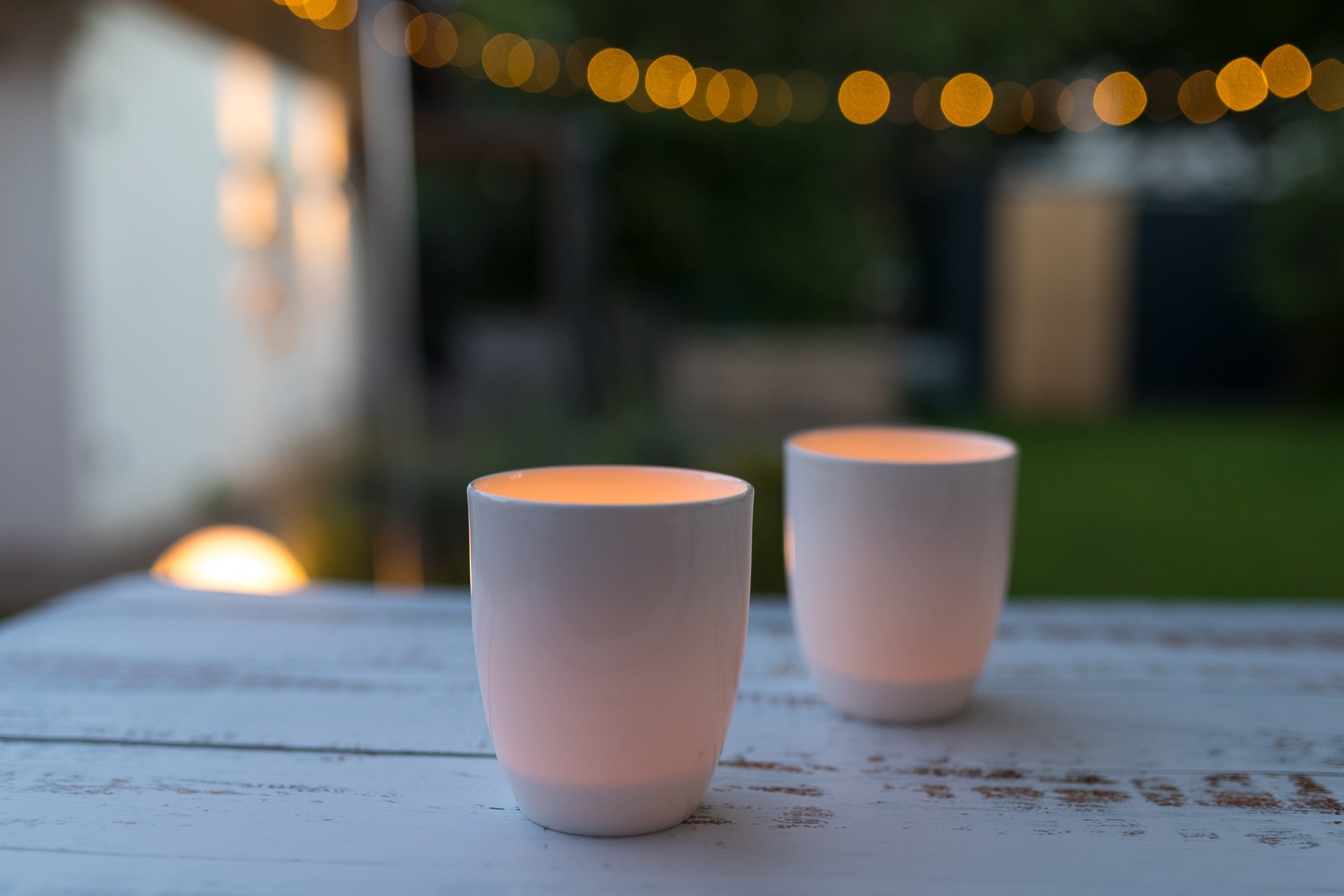 porzellan windlichter als exklusives tisch-accessoire von mahlwerck