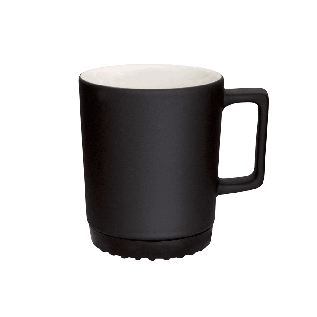 elegante tee-tasse in kraeftigem schwarz mit untertasse 350ml