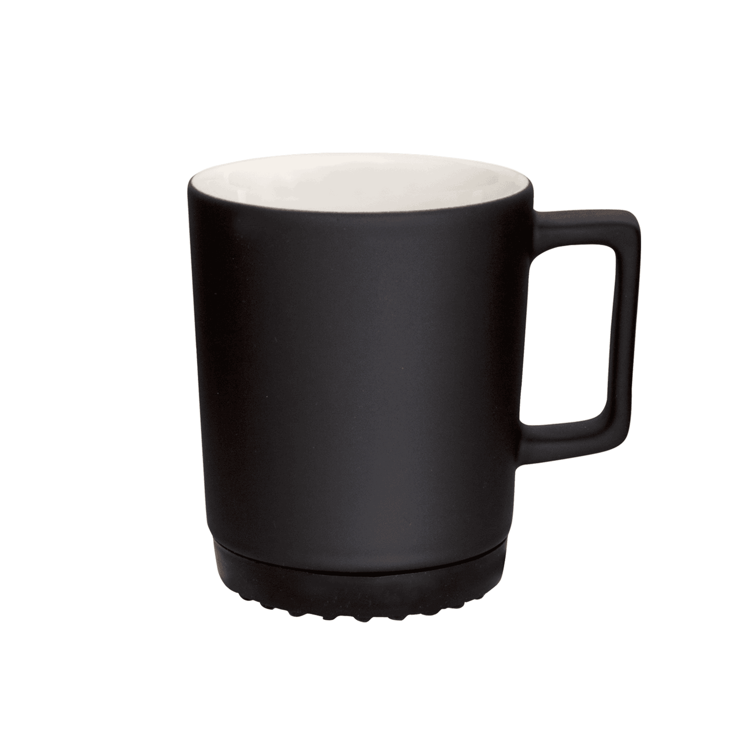 elegante tee-tasse in kraeftigem schwarz mit untertasse 350ml