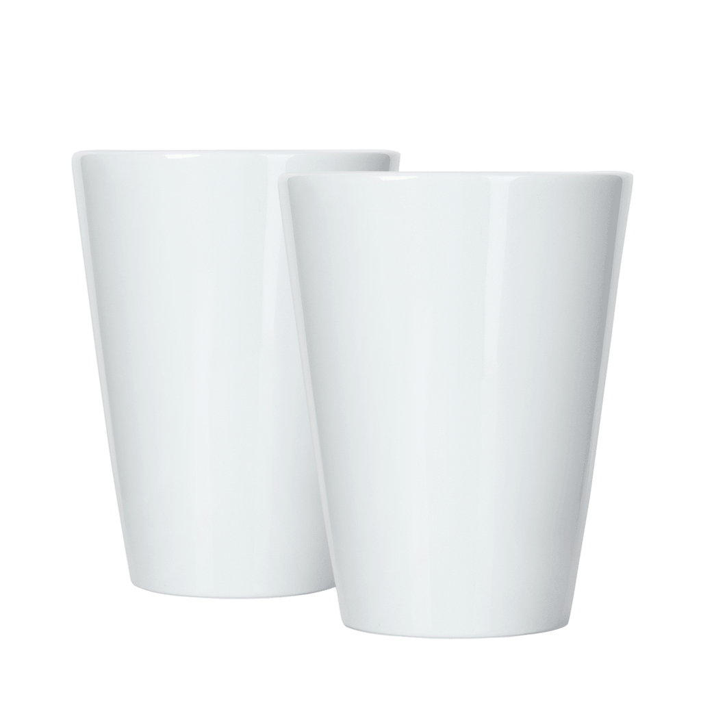 Weißes Latte Macchiato Becher 2er Set- Mahlwerck Manufaktur