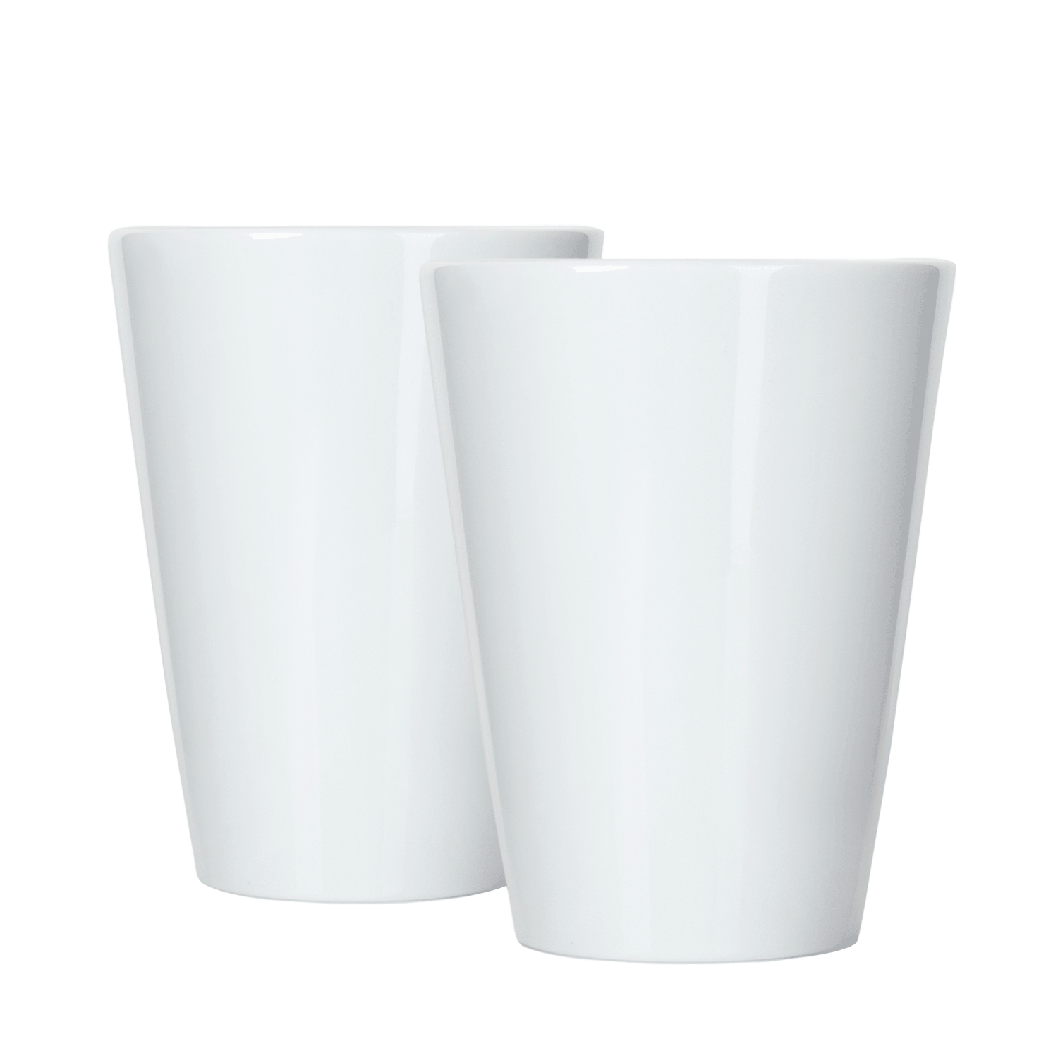 Weißes Latte Macchiato Becher 2er Set- Mahlwerck Manufaktur