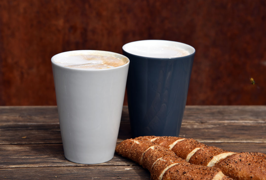 Kaffeebecher Solo aus Porzellan für Latte Macchiato