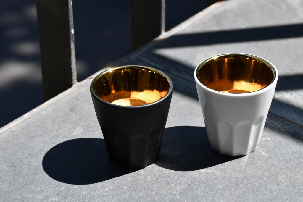Metallic Espressobecher aus Porzellan 100 ml | Mahlwerck