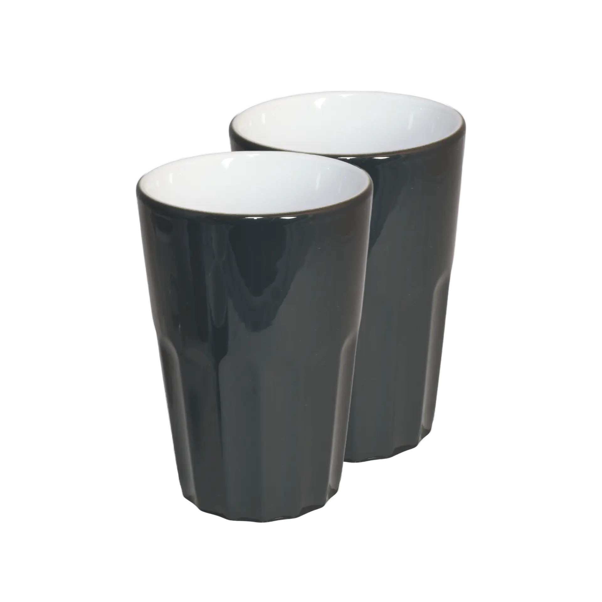 Großes Latte Macchiato Becher 2er Set in Anthrazit | Mahlwerck