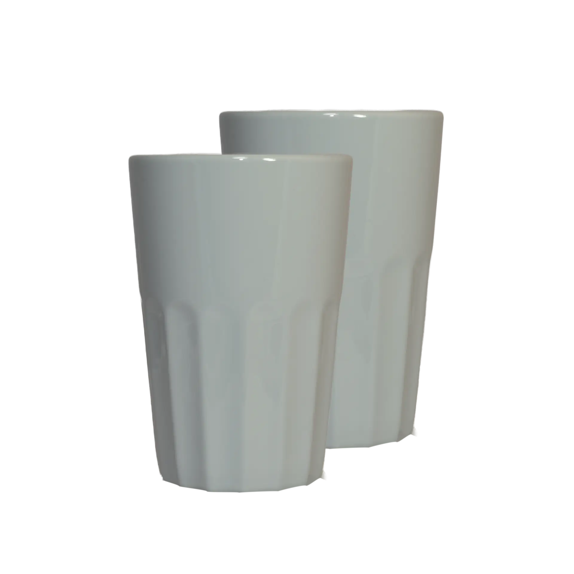 Latte Macchiato Becher ohne Henkel in Hellgrau 400 ml | Mahlwerck Shop