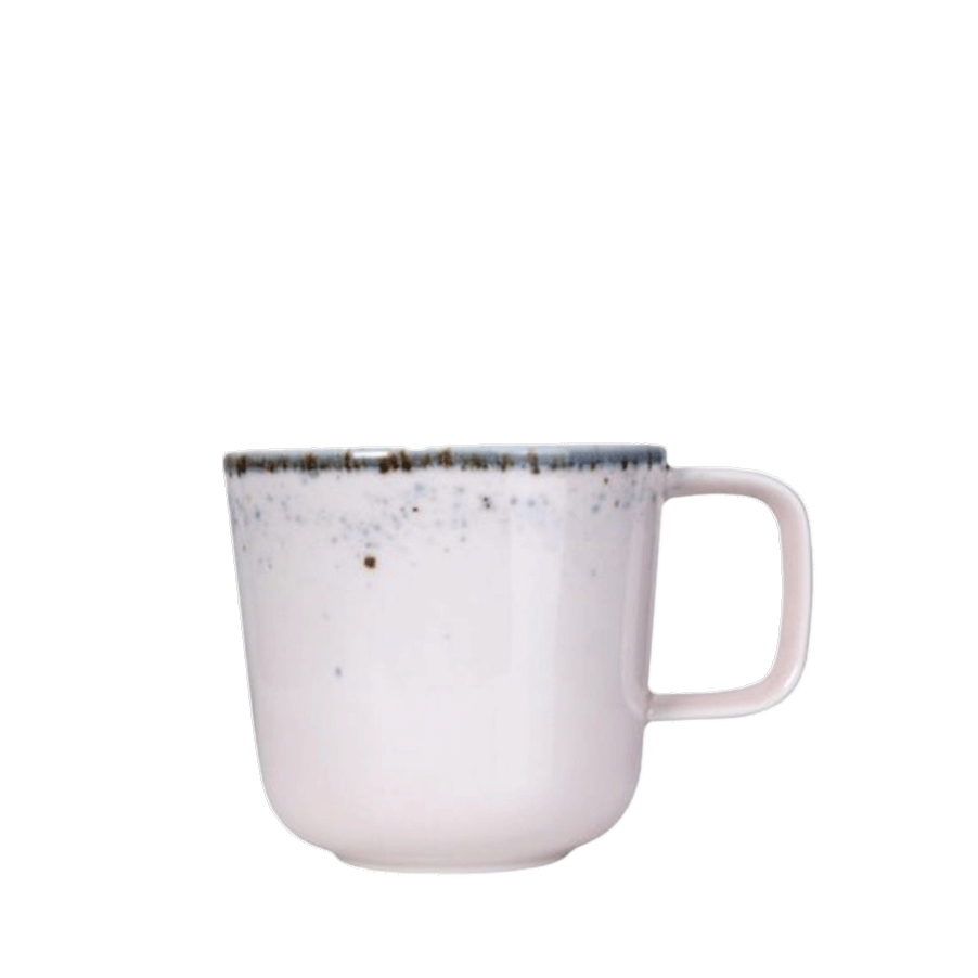 Hellrosa Designtasse im Vintage Stil