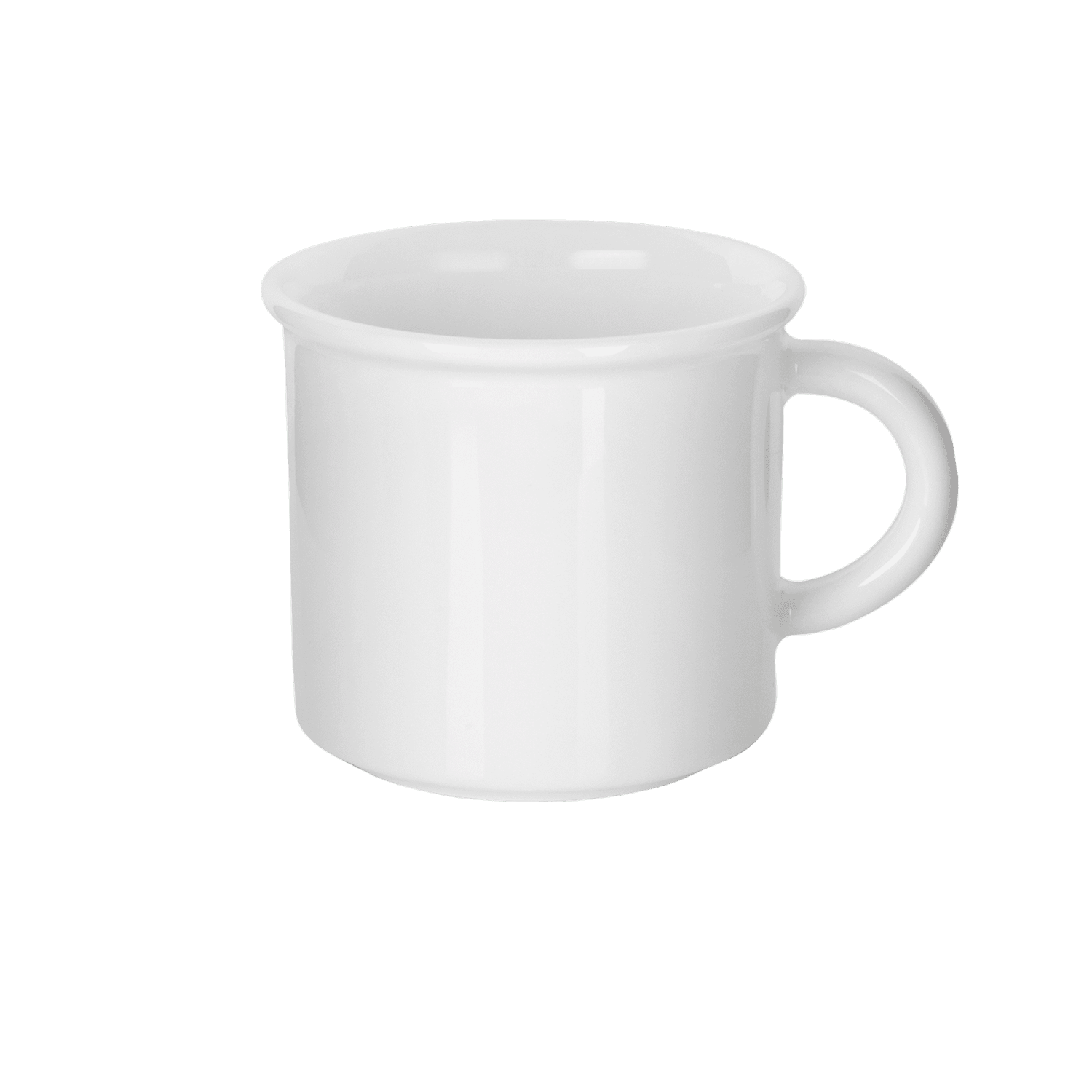 Weiße Retrotasse kaufen - Mahlwerck Porzellan
