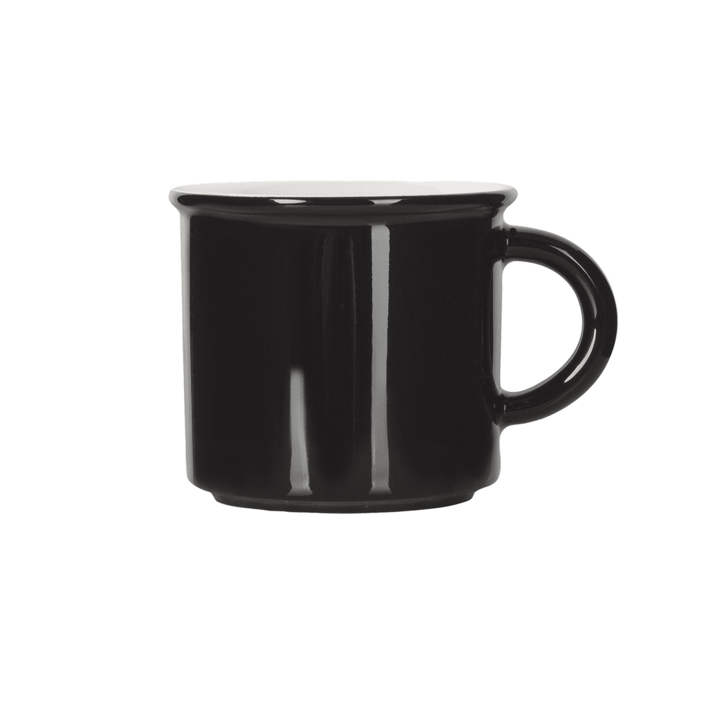 Retro Kaffeetassen schwarz - Mahlwerck Porzellan