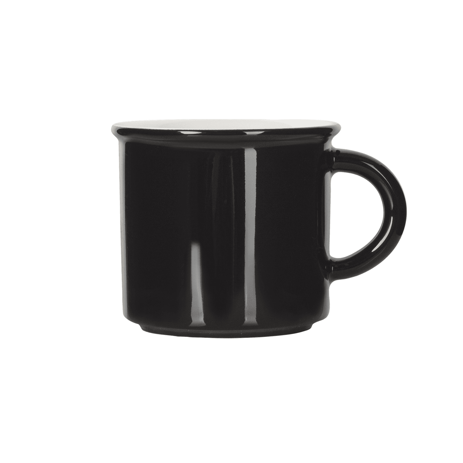 Retro Kaffeetassen schwarz - Mahlwerck Porzellan