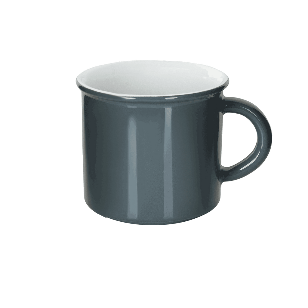 Retro Tasse in Grau - Mahlwerck Porzellan