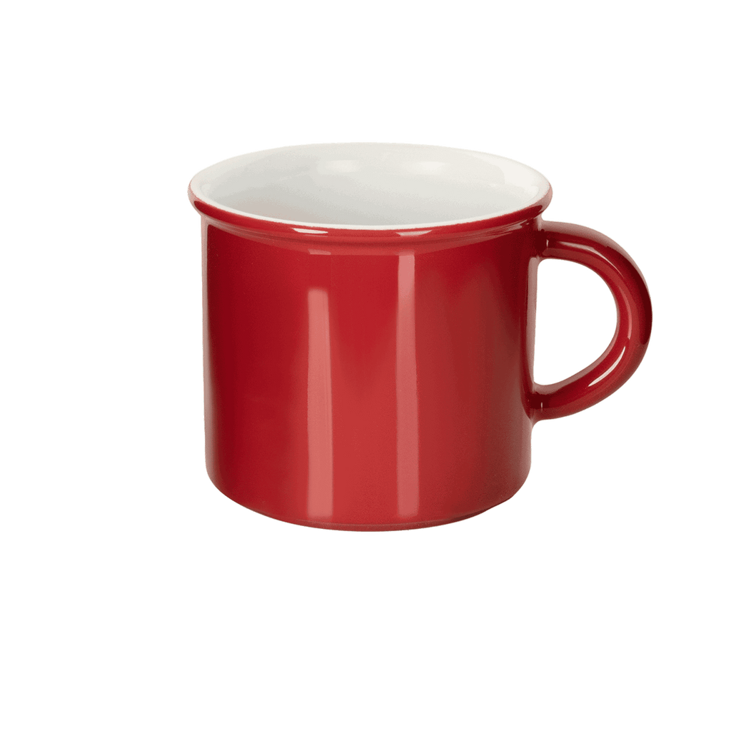 Retro Kaffeetassen rot - Mahlwerck Porzellan