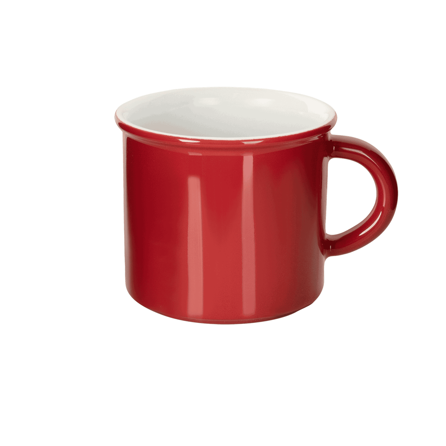 Retro Kaffeetassen rot - Mahlwerck Porzellan
