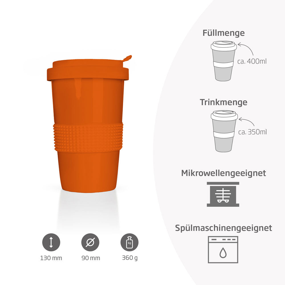 Coffee2Go Becher, bunt,  400 ml