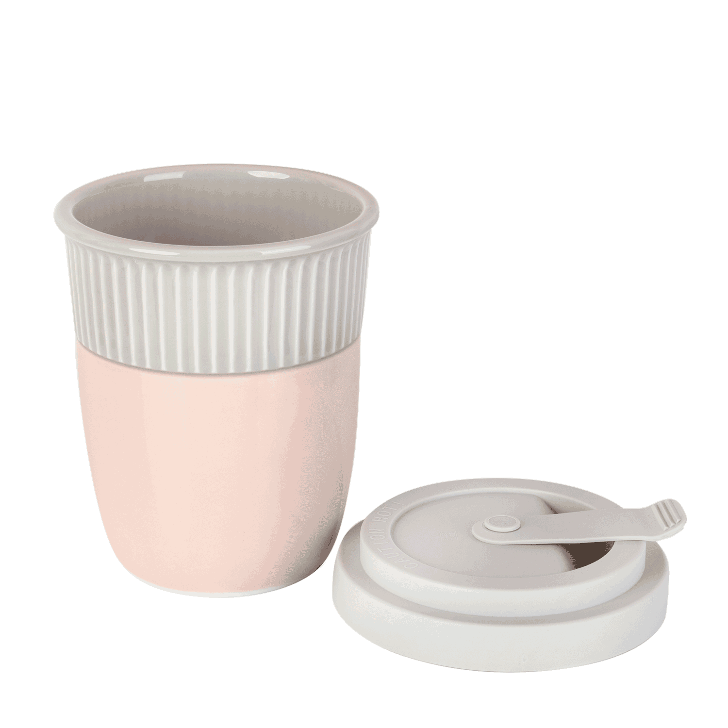 Thermobecher mit Deckel rosa - Mahlwerck