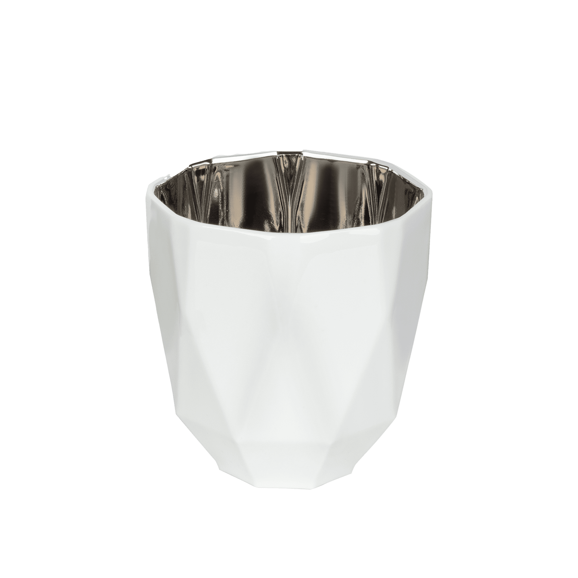 tischlicht aus porzellan im metallic look 400ml