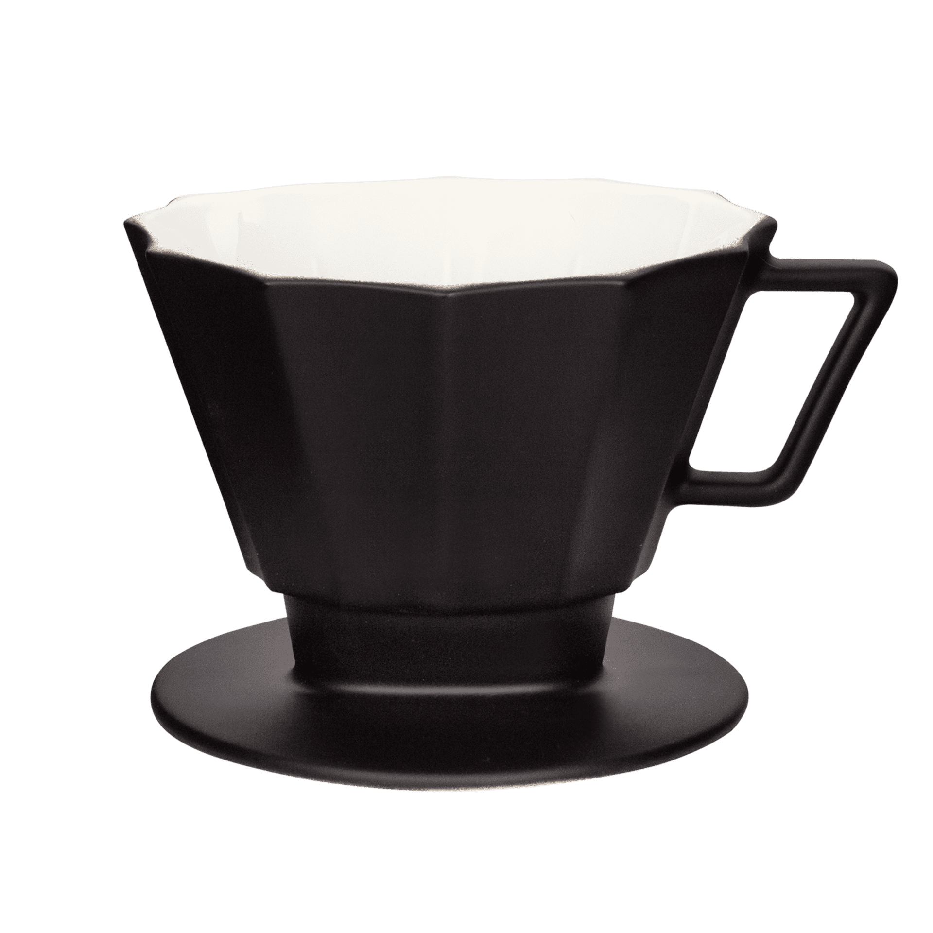 hochwertiger schwarzer kaffeefilter in matt-optik  groesse 4 1x4