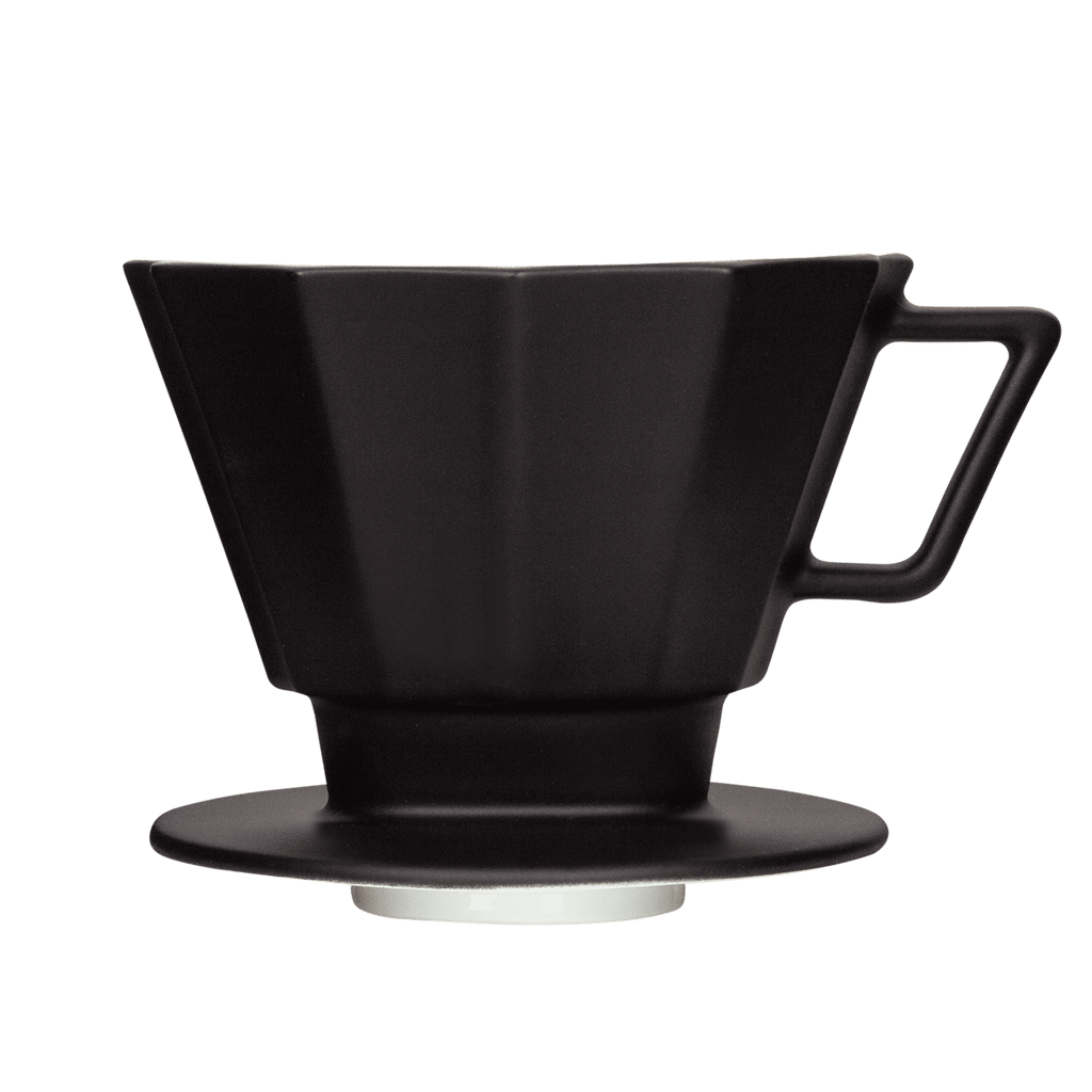 eleganter kaffee-filter aus porzellan in schwarz groesse 4 1x4