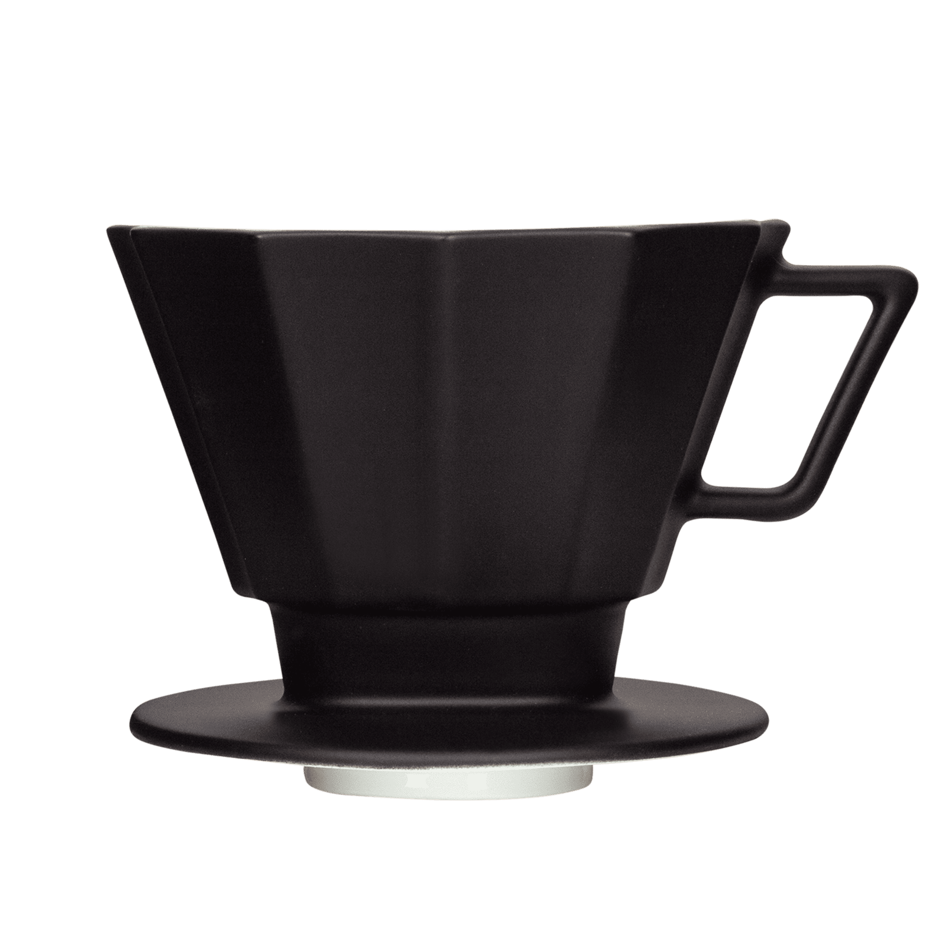 eleganter kaffee-filter aus porzellan in schwarz groesse 4 1x4